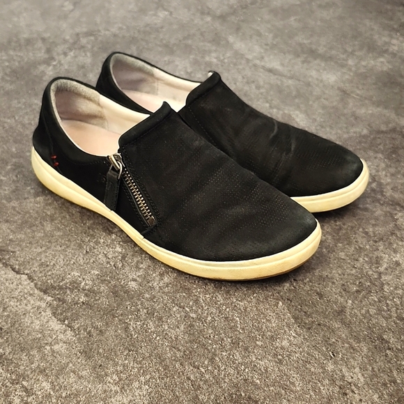 Josef Seibel European comfort shoe size 38 black side zip slip on - Picture 1 of 9